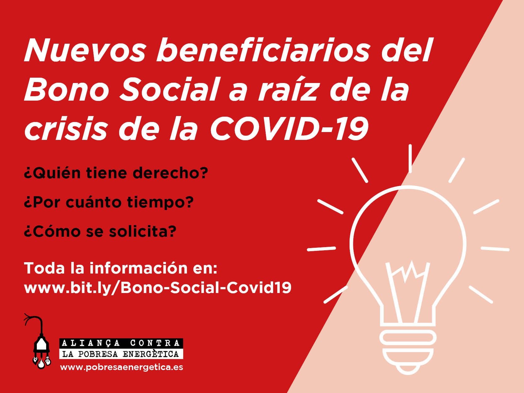 Nuevos beneficiarios del Bono Social a raíz de la crisis de la COVID19